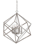 Uttermost Euclid 6-Light Nickel Cube Pendant