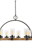 Uttermost Atwood 8-Light Wagon Wheel Pendant