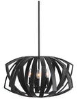 Uttermost Thales Black Geometric 3-Light Pendant