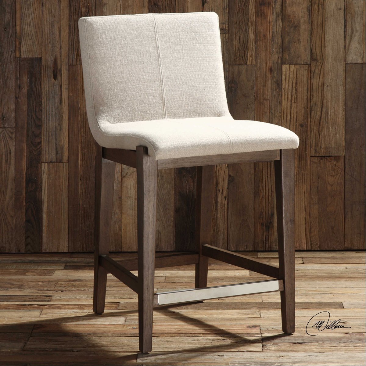 Uttermost Klemens Linen Counter Stool