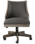 Uttermost Aidrian Charcoal Desk Chair