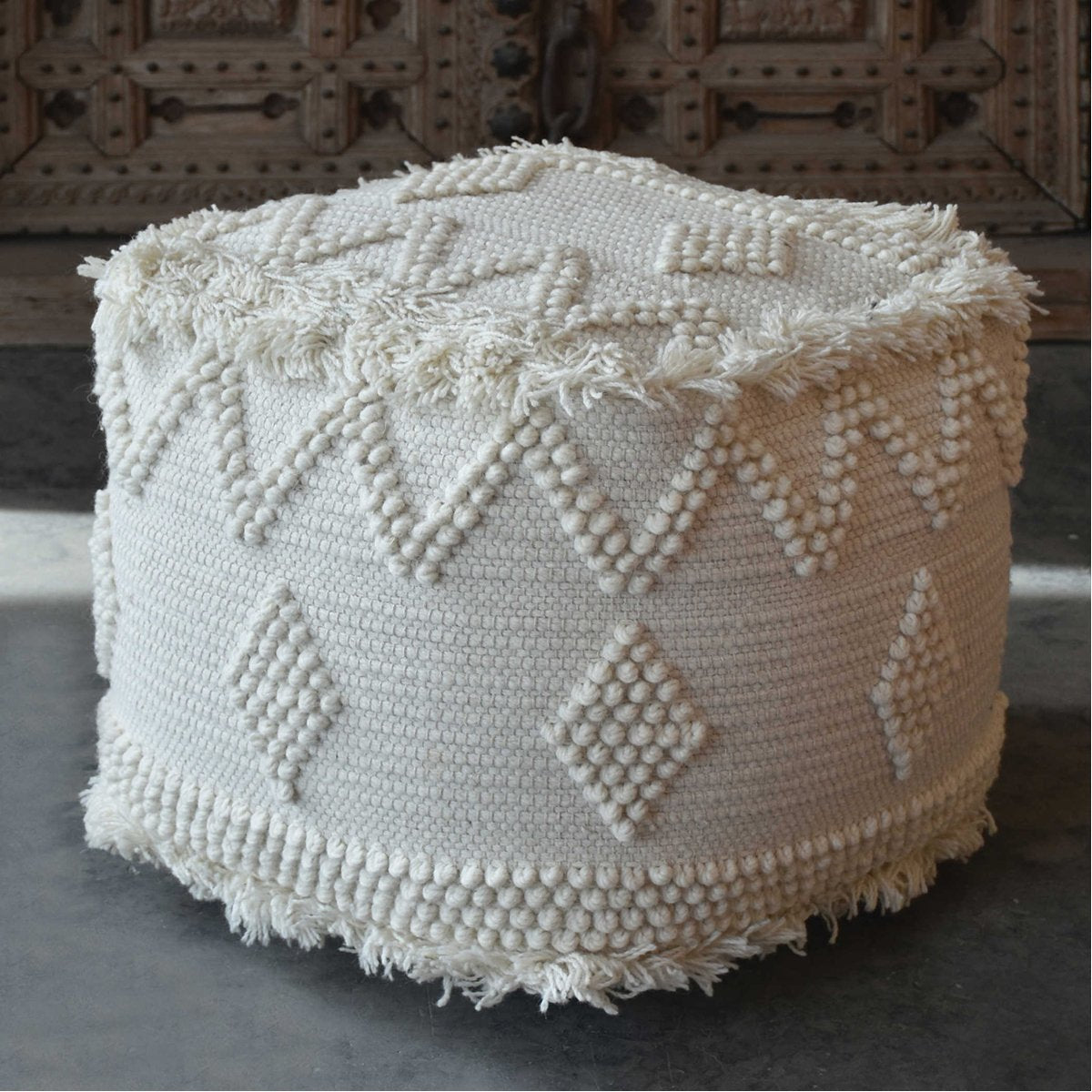 Uttermost Uriah Ivory Pouf