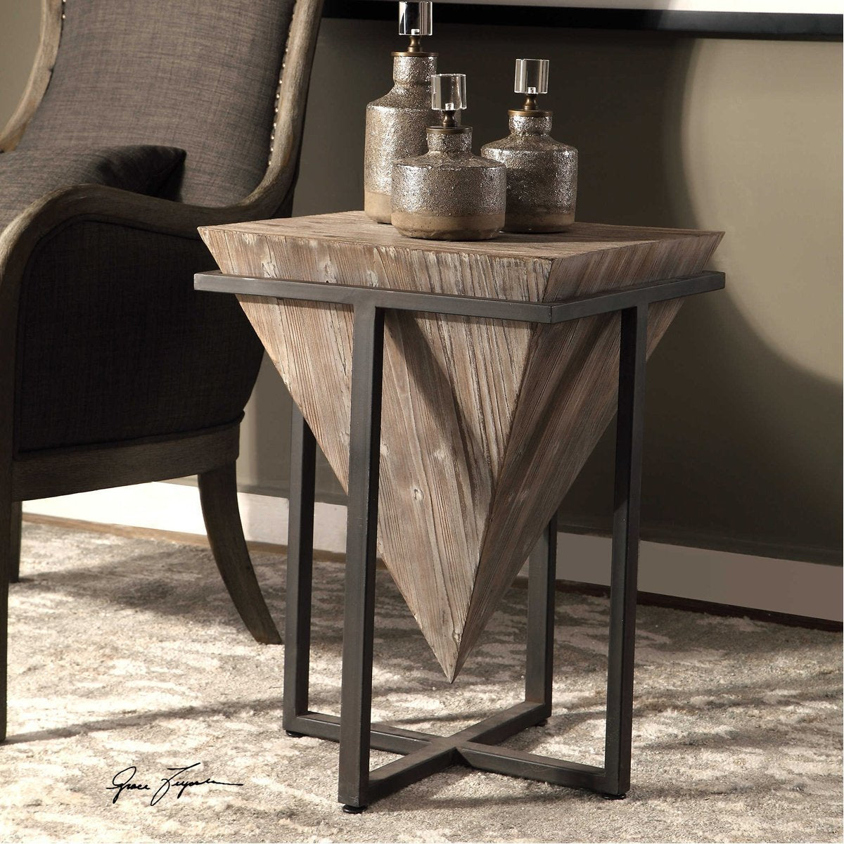 Uttermost Bertrand Wood Accent Table