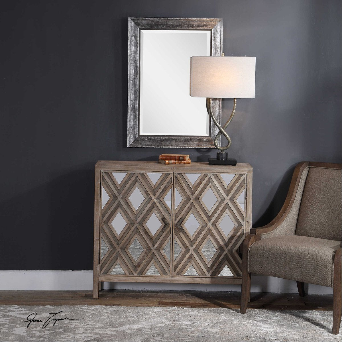 Uttermost Tahira Mirrored Accent Cabinet