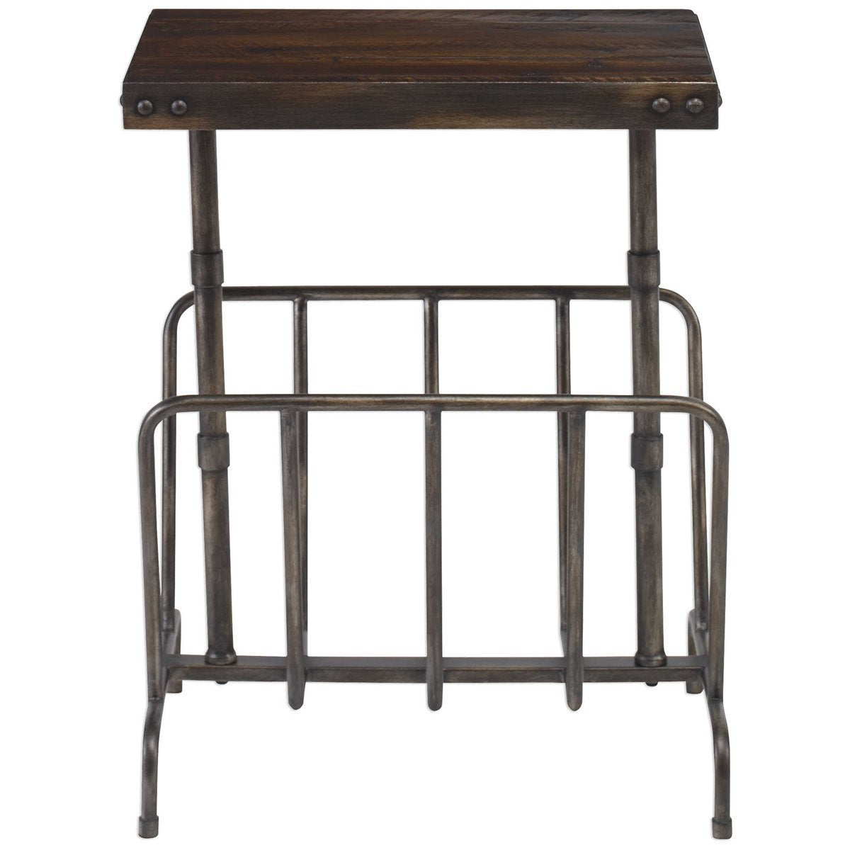 Uttermost Sonora Industrial Magazine Accent Table