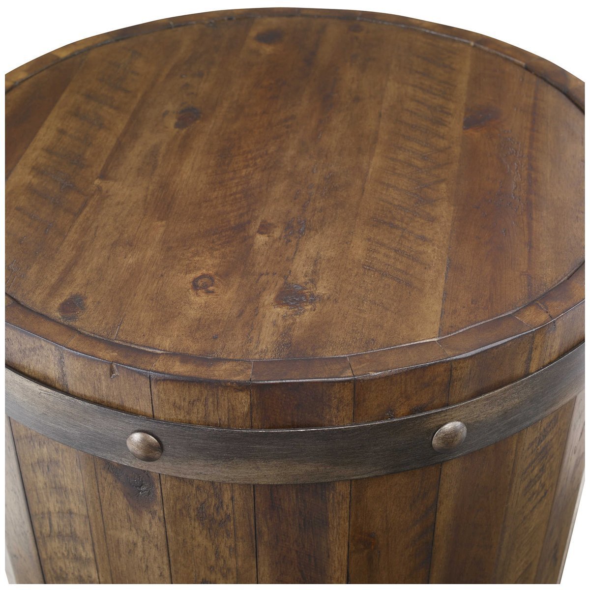 Uttermost Ceylon Wine Barrel Side Table