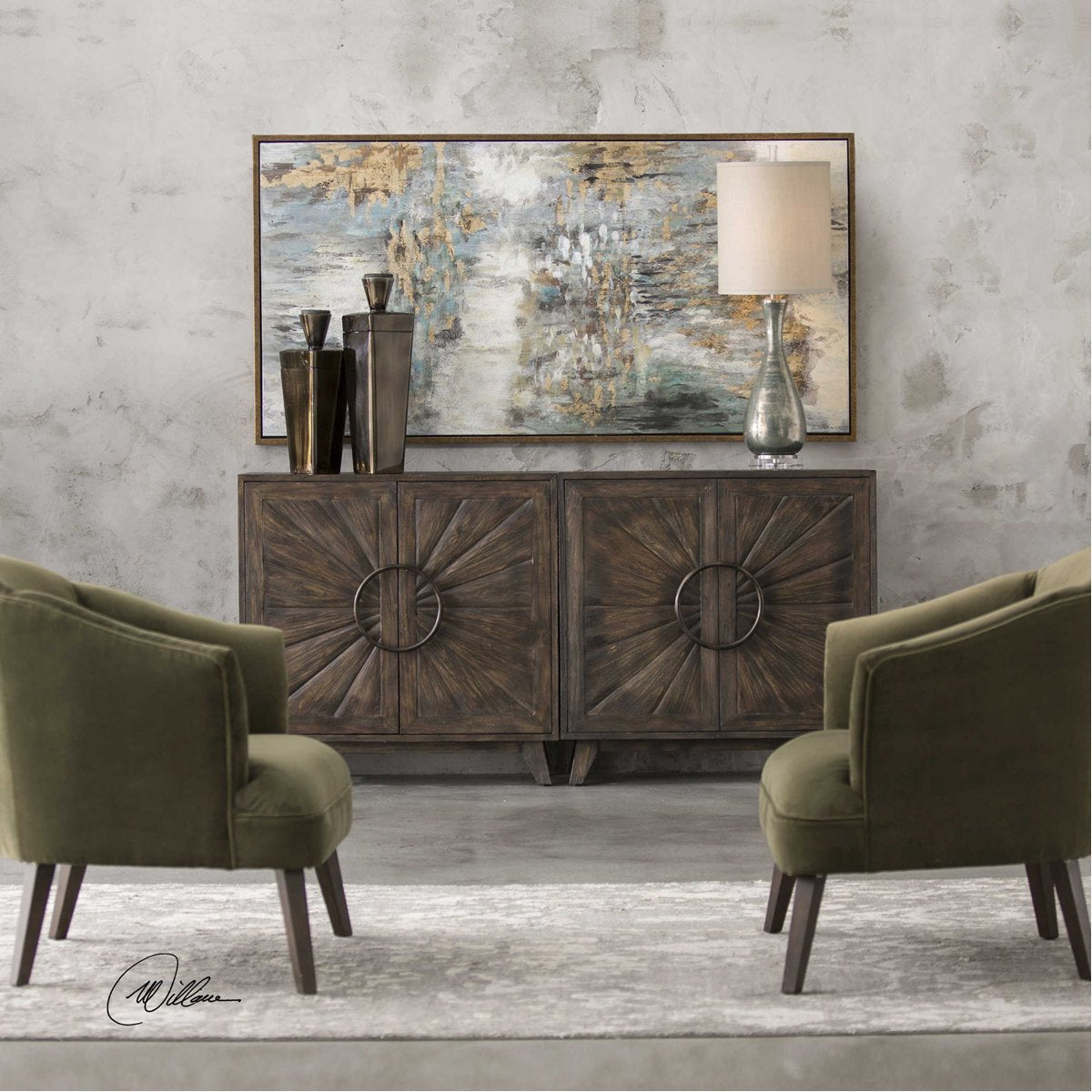 Uttermost Kohana Black Console Cabinet