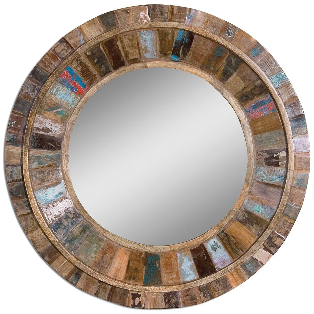 Uttermost Jeremiah Round Wood Mirror