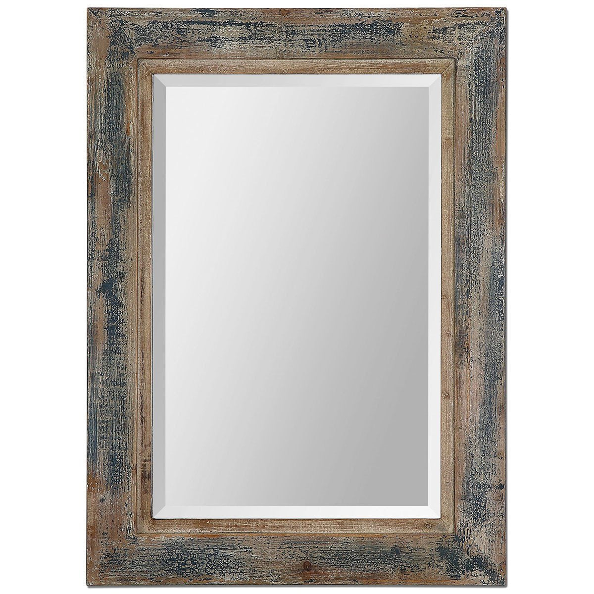 Uttermost Bozeman Distressed Blue Mirror