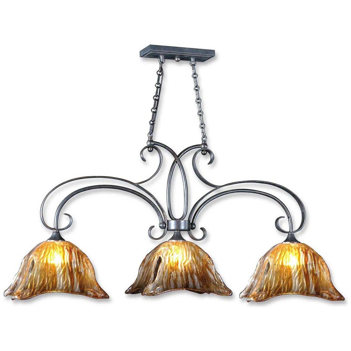 Uttermost Vetraio 3-Light Bronze Kitchen Island Light