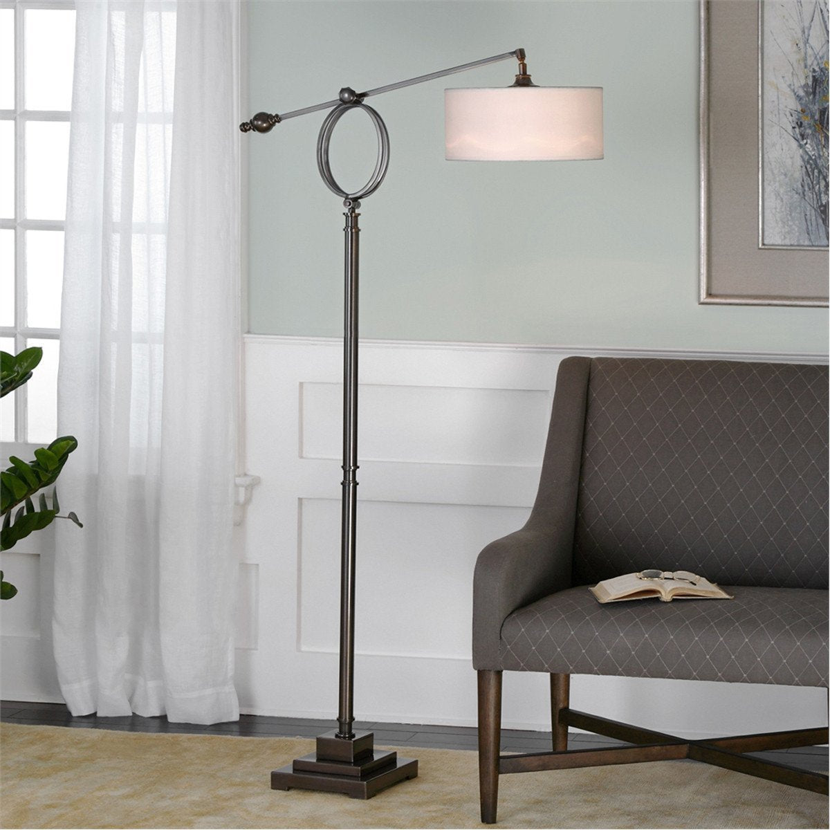 Uttermost Levisa Brushed Bronze Floor Lamp