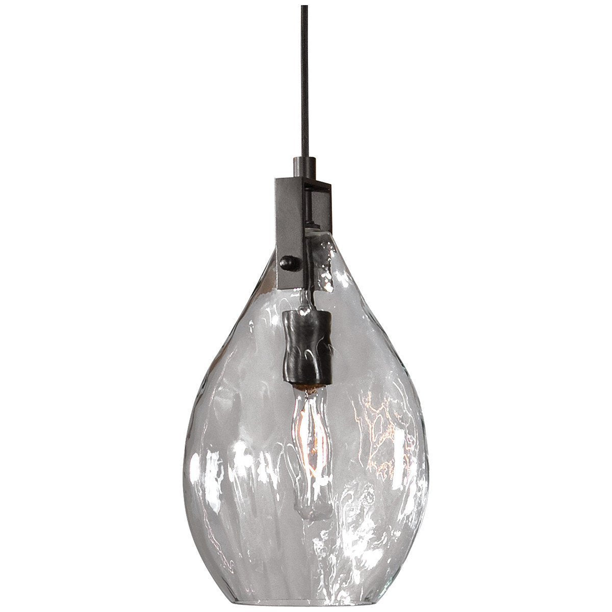 Uttermost Campester 1-Light Watered Glass Mini Pendant