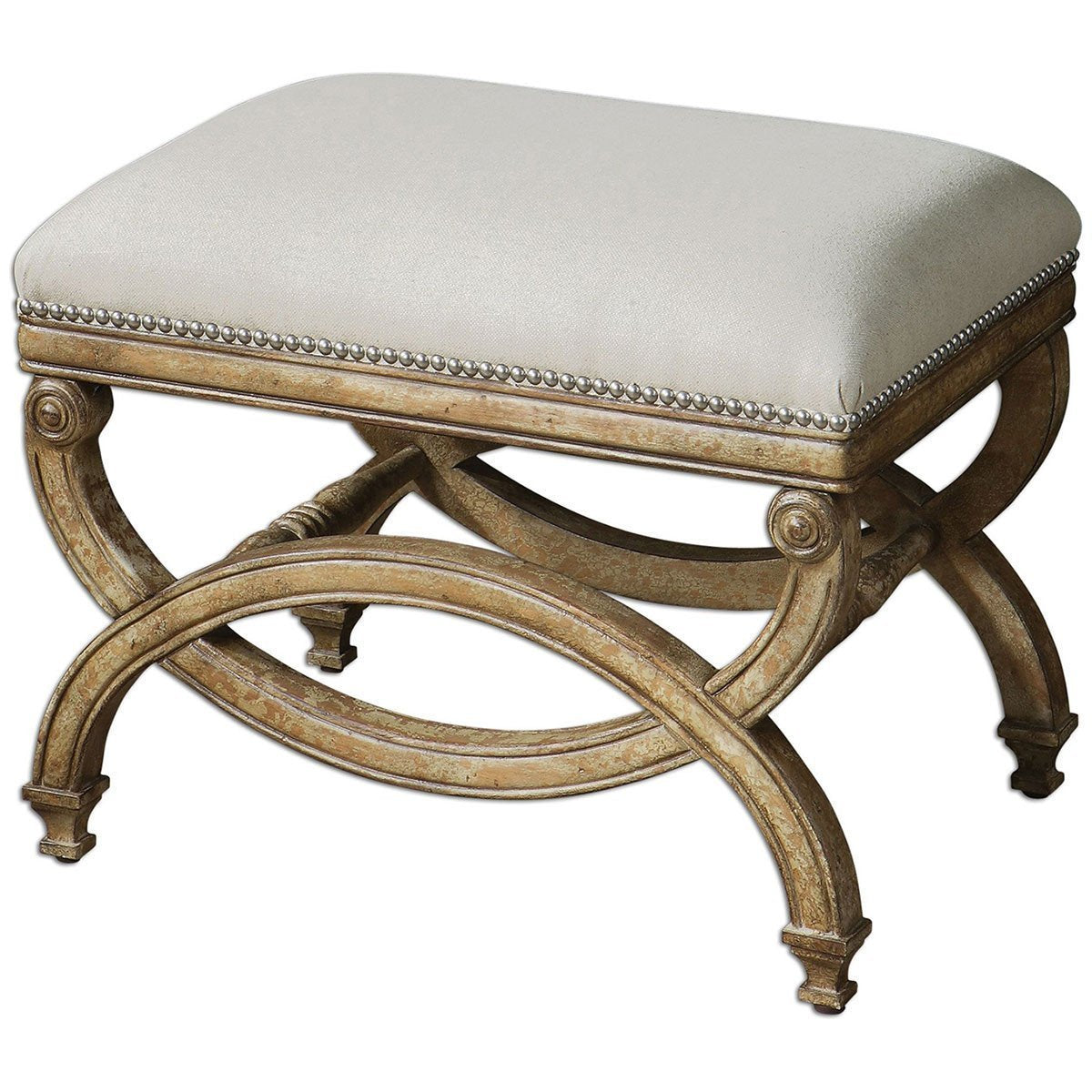 Uttermost Karline Natural Linen Small Bench