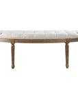 Uttermost Leggett Tufted White Bench