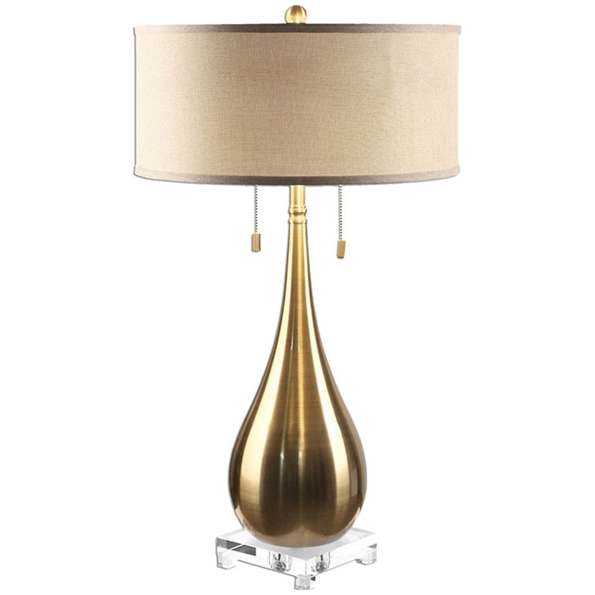 Uttermost Lagrima Brushed Brass Lamp