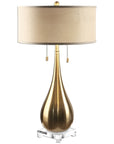 Uttermost Lagrima Brushed Brass Lamp