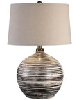 Uttermost Bloxom Mocha Ivory Lamp