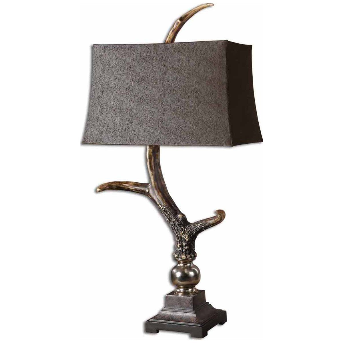 Uttermost Stag Horn Dark Shade Table Lamp