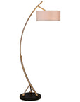 Uttermost Vardar Curved Brass Floor Lamp