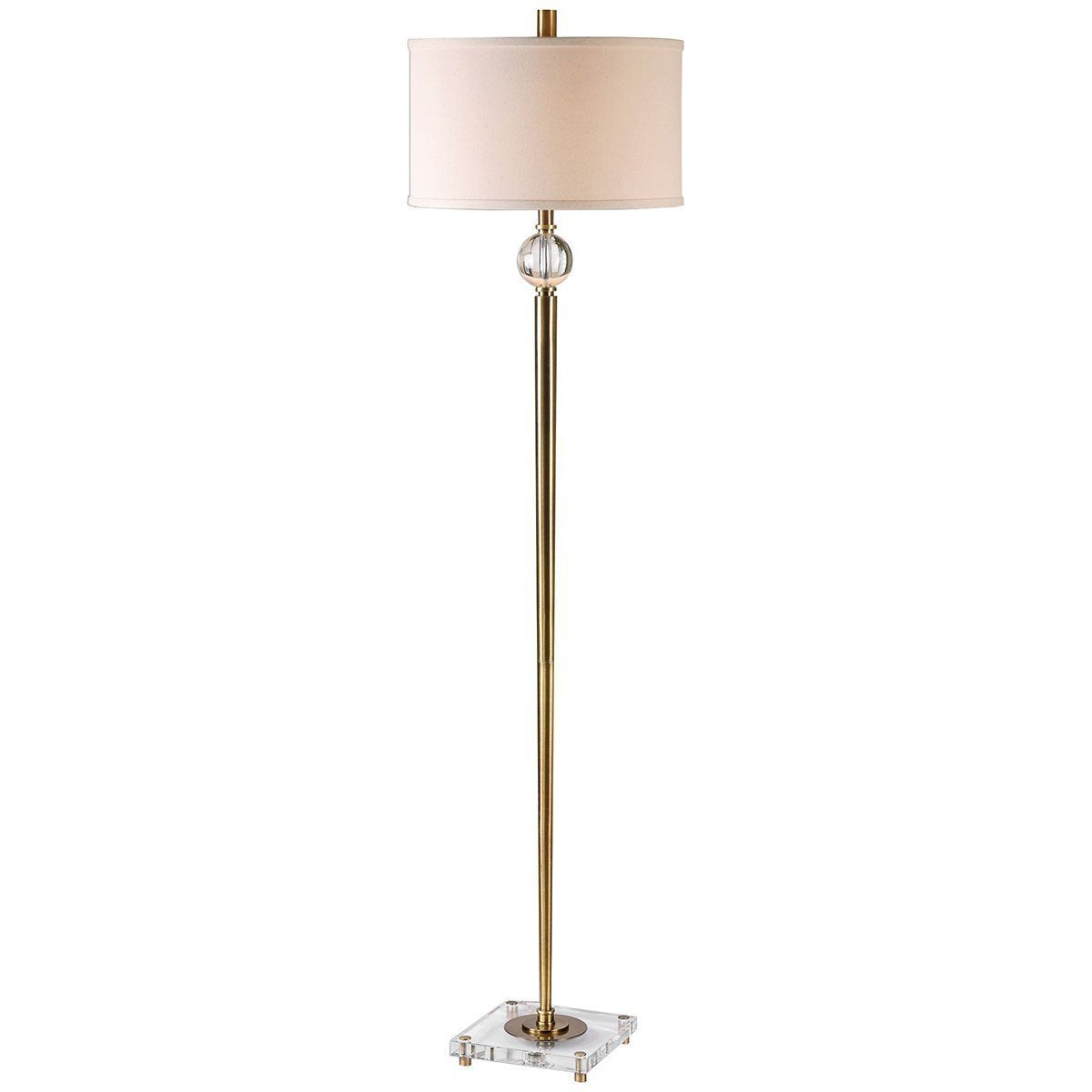 Uttermost Mesita Brass Floor Lamp