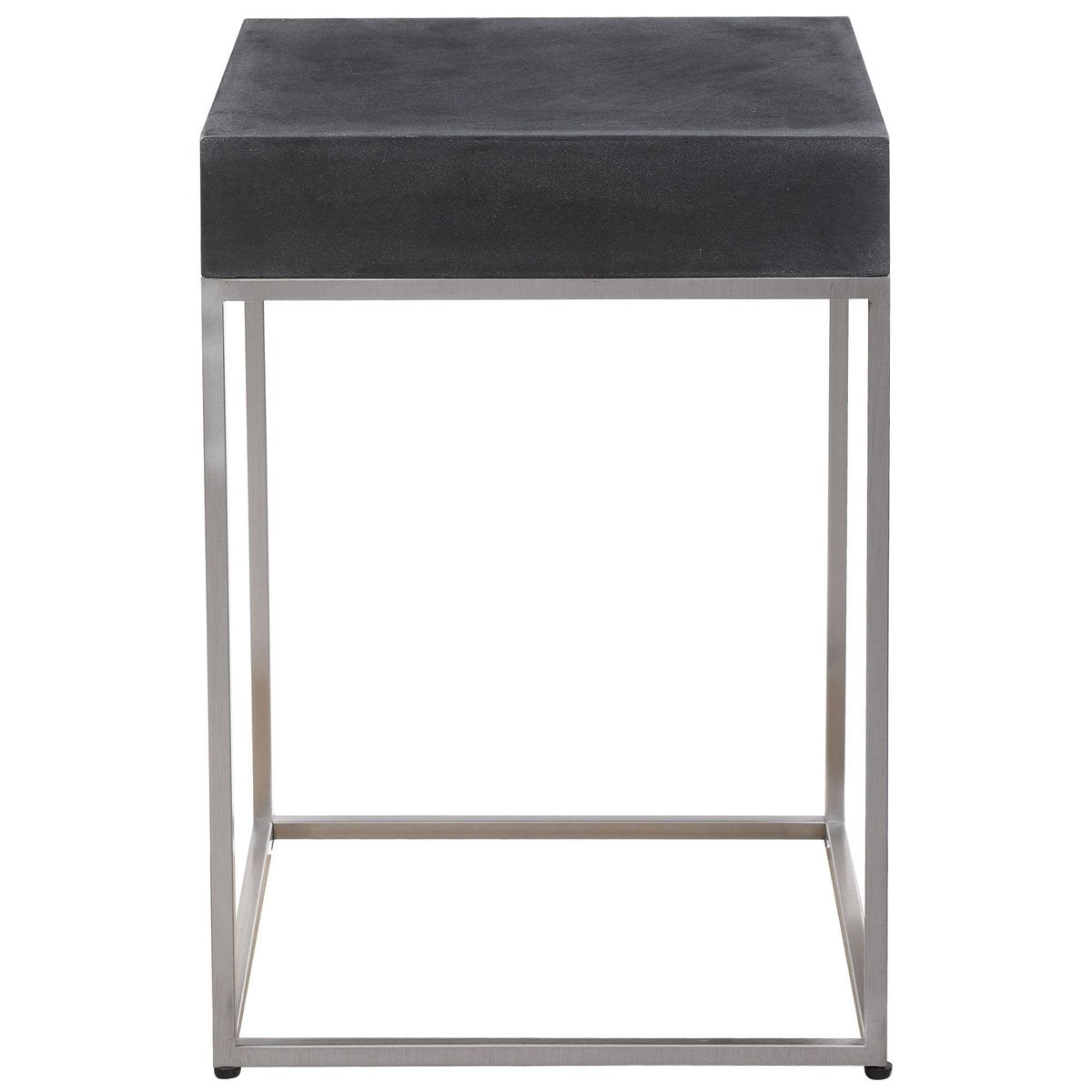 Uttermost Jase Black Concrete Accent Table