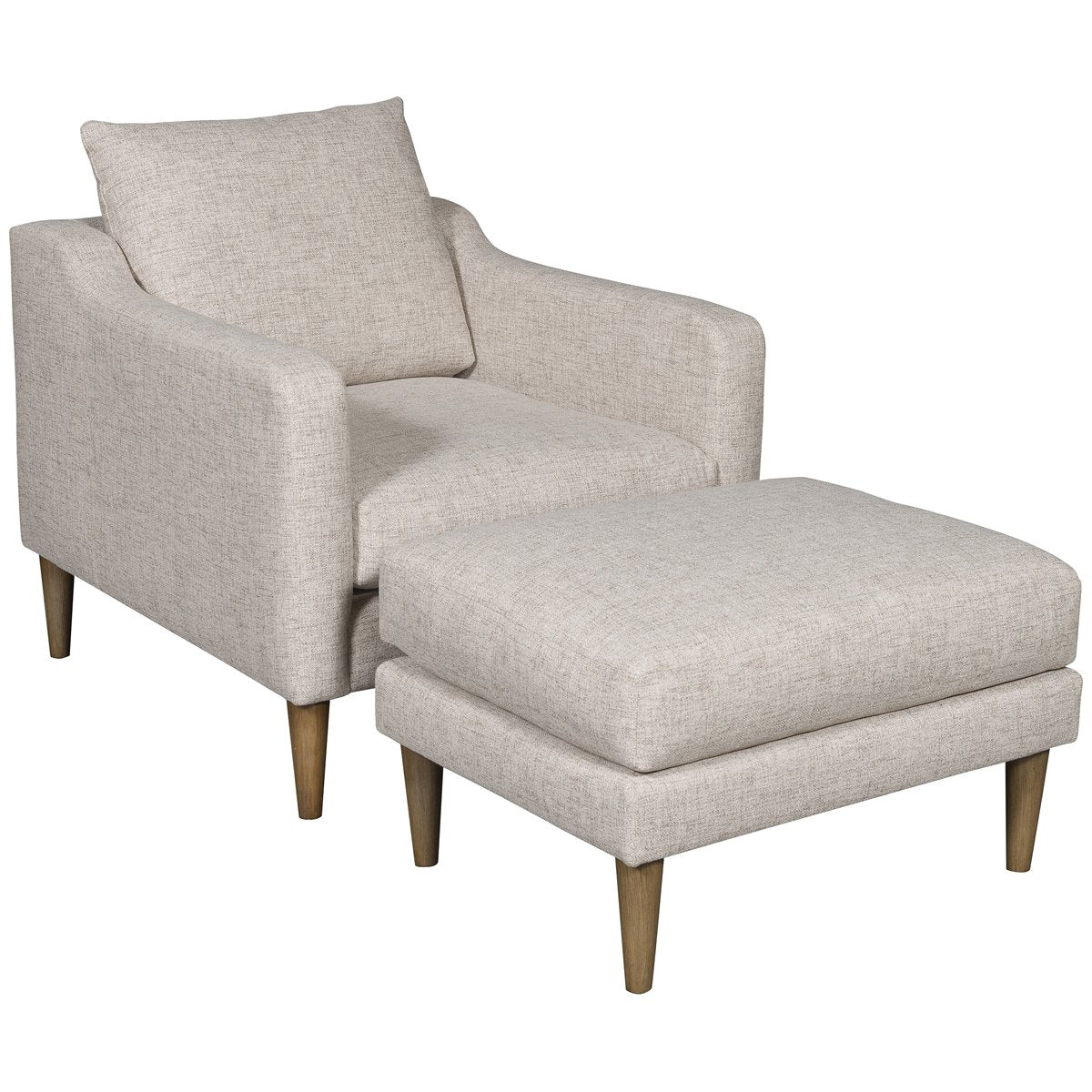 Vanguard Furniture Thea Ottoman in Jack Linen