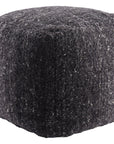 Jaipur Vagabond Sherwood Solid Black Ivory VBD01 Cube Pouf