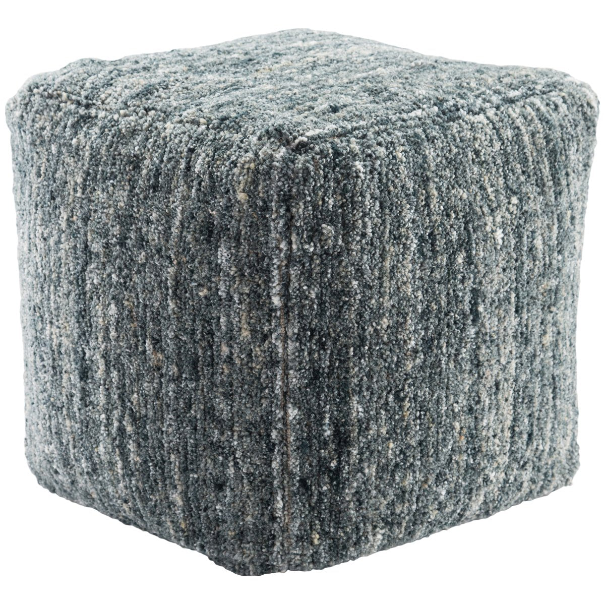 Jaipur Vagabond Sherwood Solid Light Blue Gray VBD03 Cube Pouf