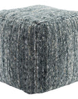 Jaipur Vagabond Sherwood Solid Light Blue Gray VBD03 Cube Pouf