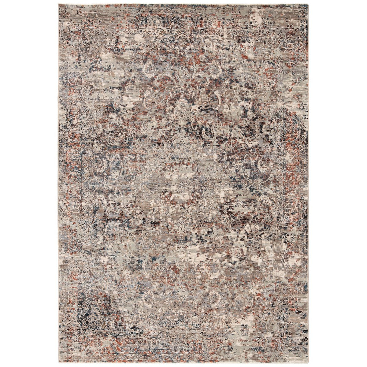 Jaipur Valentia Niran Medallion Gray Rust VLN02 Area Rug