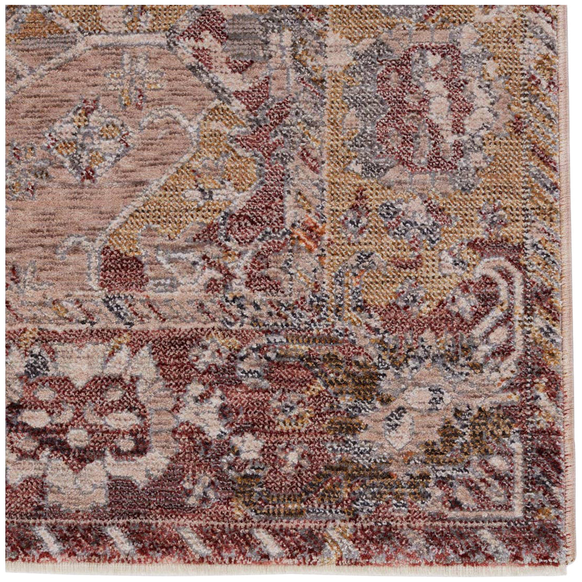 Jaipur Valentia Thessaly Medallion Gold Maroon VLN11 Area Rug