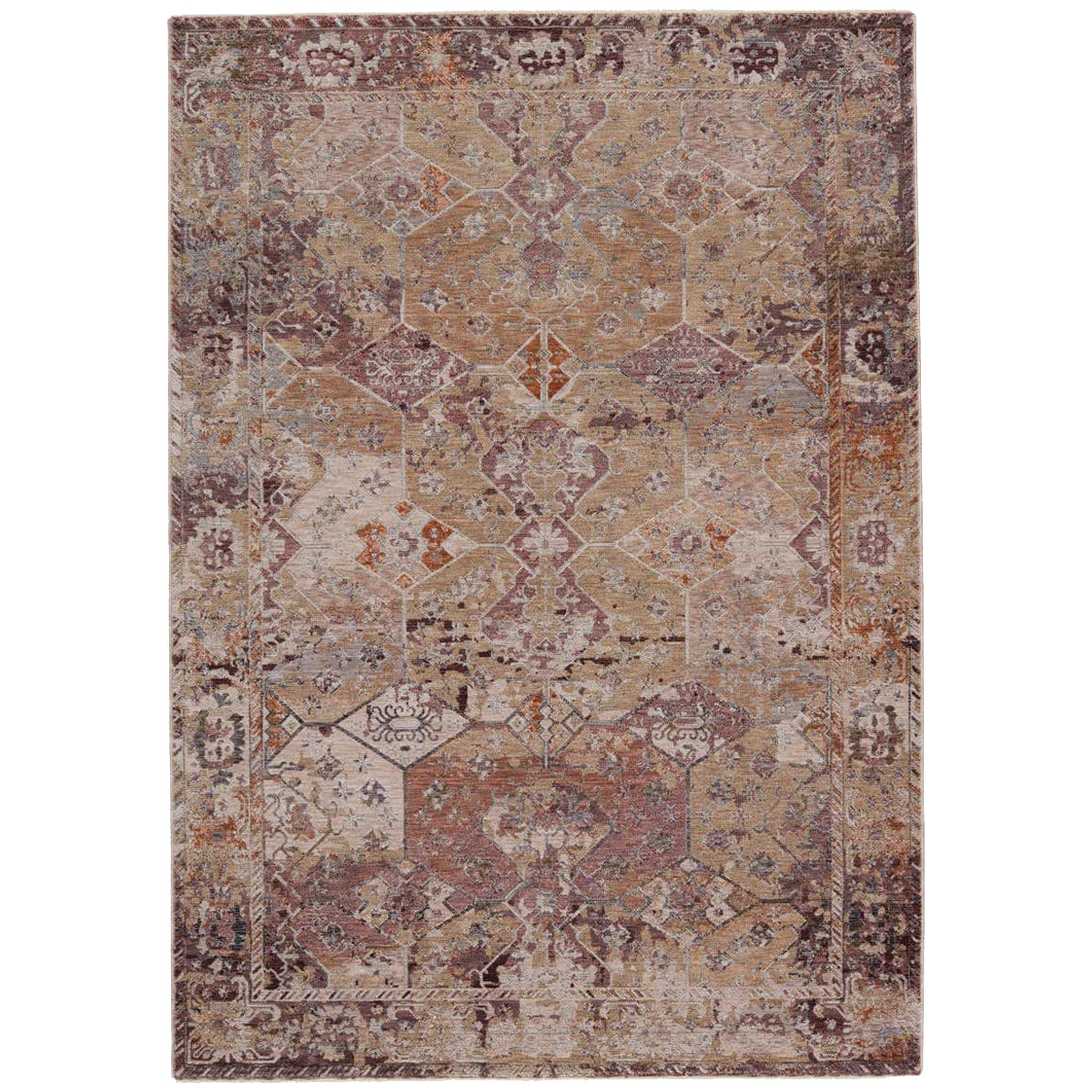 Jaipur Valentia Thessaly Medallion Gold Maroon VLN11 Area Rug