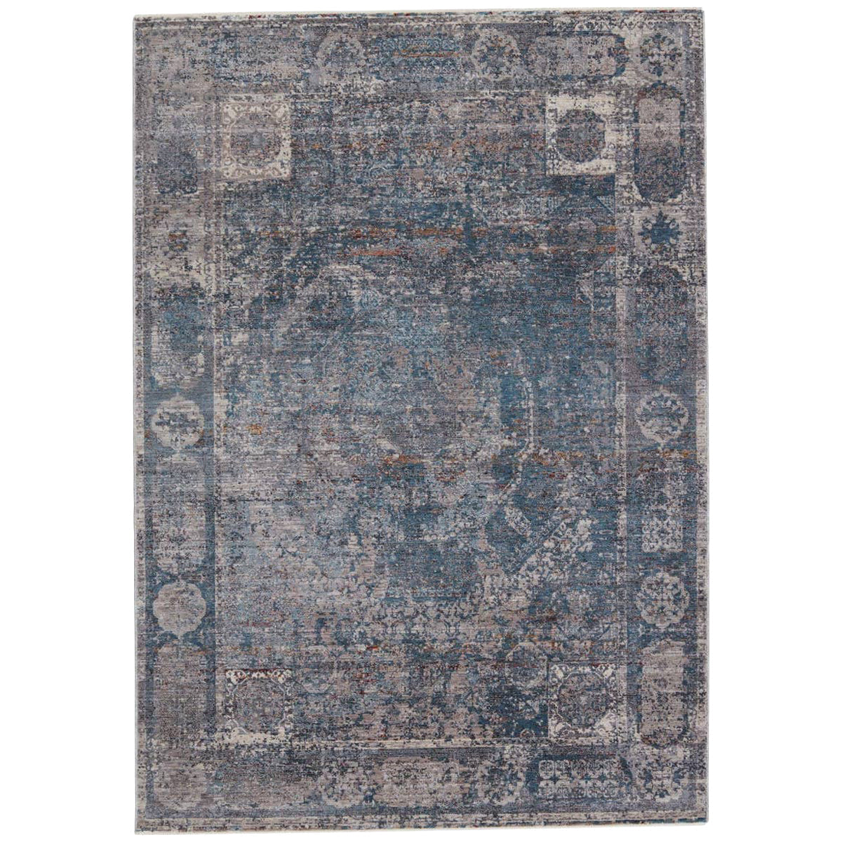 Jaipur Valentia Arcadia Medallion Blue Gray VLN13 Area Rug