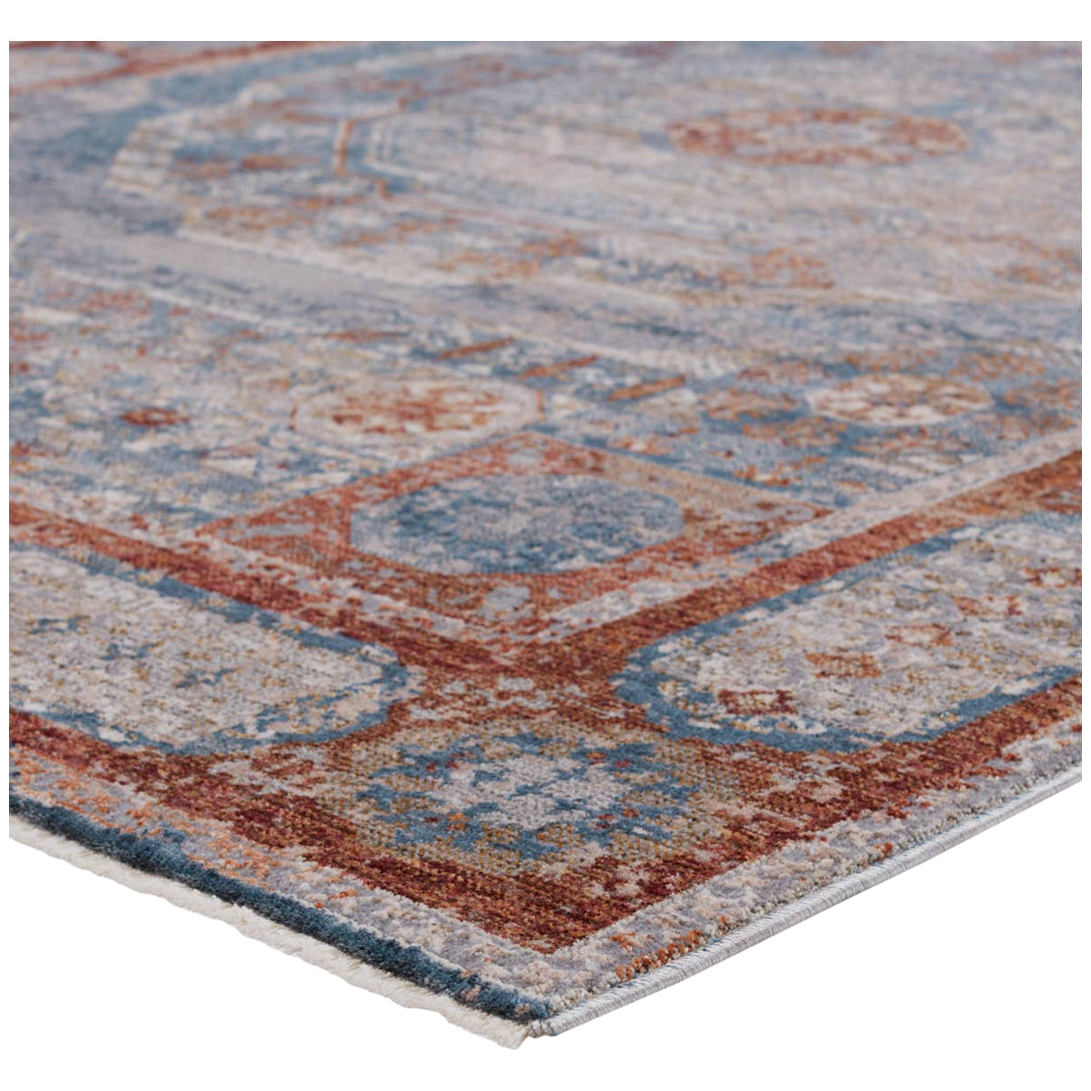 Jaipur Valentia Arcadia Medallion Blue Red VLN16 Area Rug