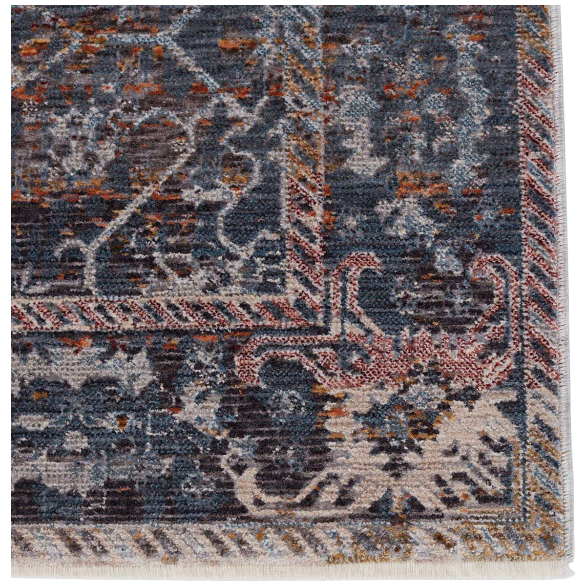 Jaipur Valentia Thessaly Medallion Dark Blue Red VLN17 Area Rug