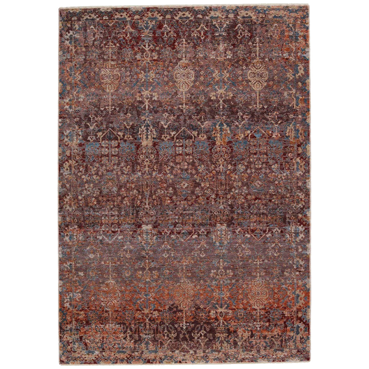 Jaipur Valentia Marisol Floral Maroon Blue VLN18 Area Rug