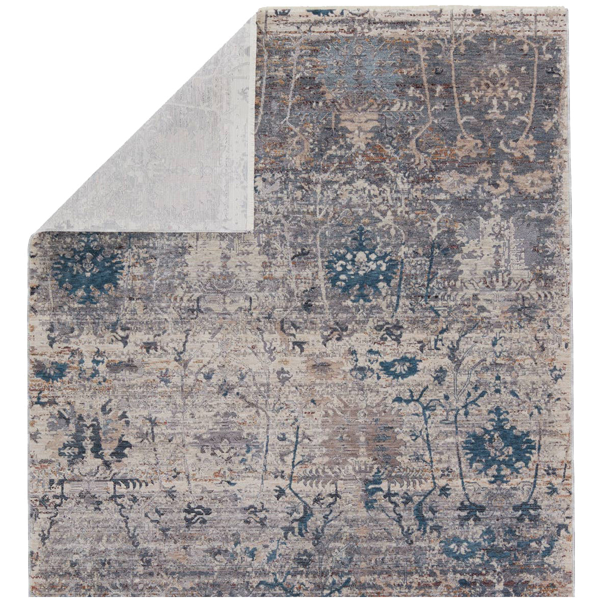 Jaipur Valentia Ozella Floral Gray Blue VLN20 Area Rug