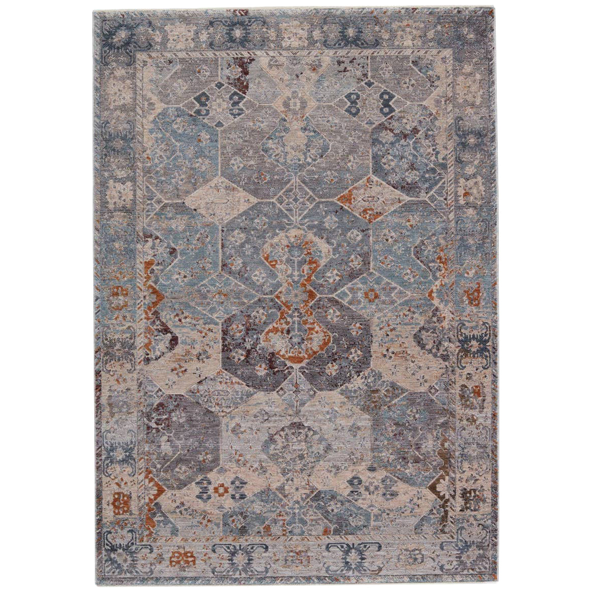 Jaipur Valentia Thessaly Medallion Blue Gray VLN21 Area Rug