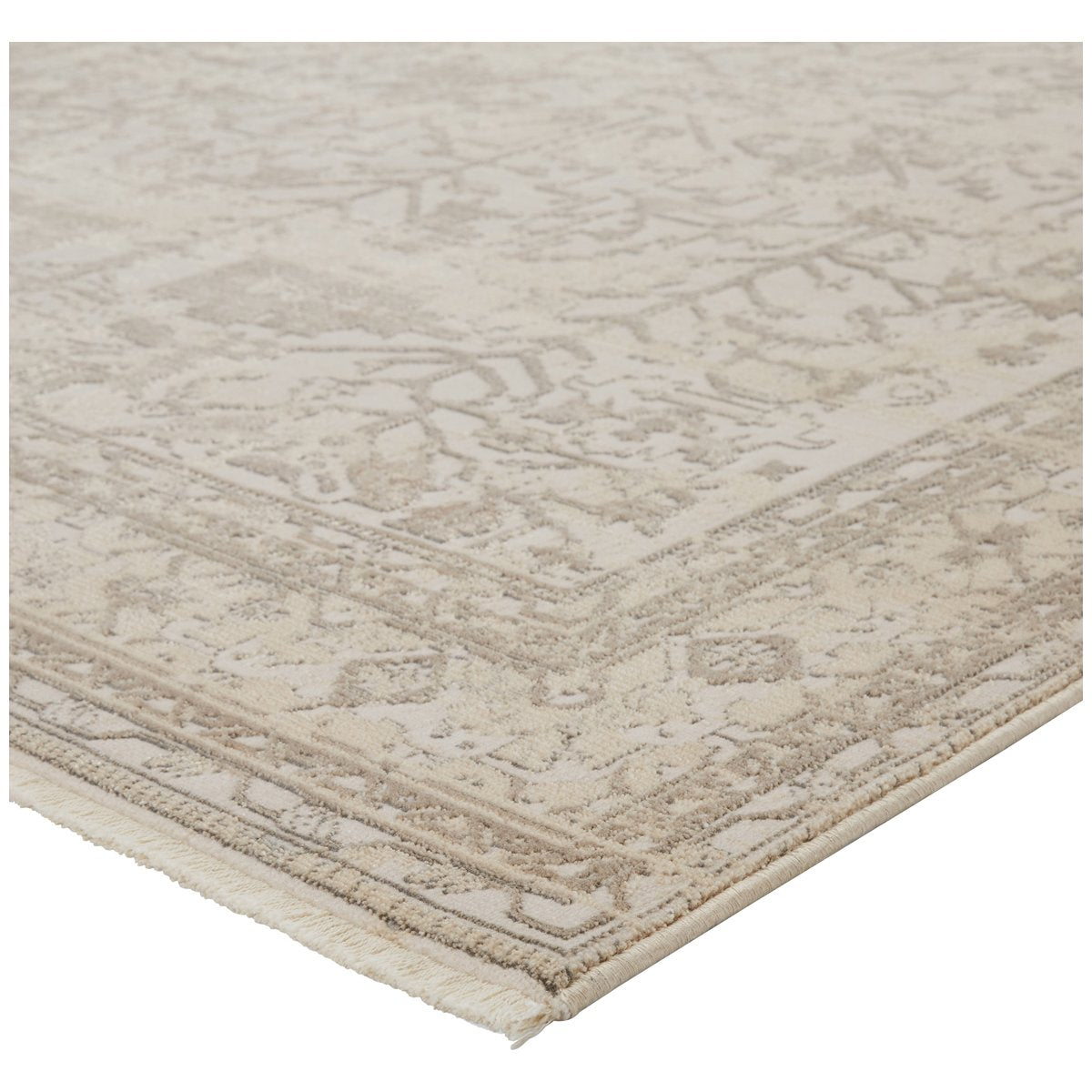 Jaipur Vienne Valentin Oriental Floral Cream Light Gray VNE05 Rug