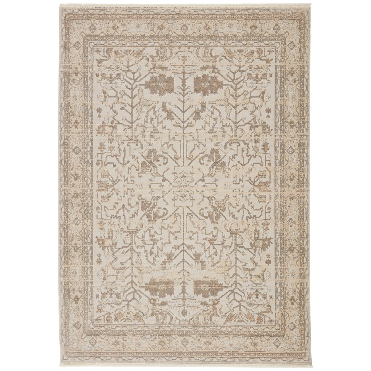 Jaipur Vienne Valentin Oriental Floral Cream Light Gray VNE05 Rug