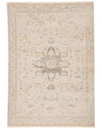 Jaipur Vienne Lucien Medallion Border Cream Light Gray VNE06 Rug