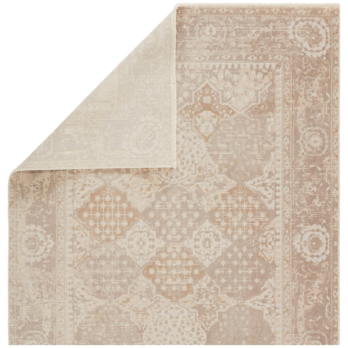 Jaipur Vienne Lourdes Trellis Oriental Gold Light Gray VNE10 Rug