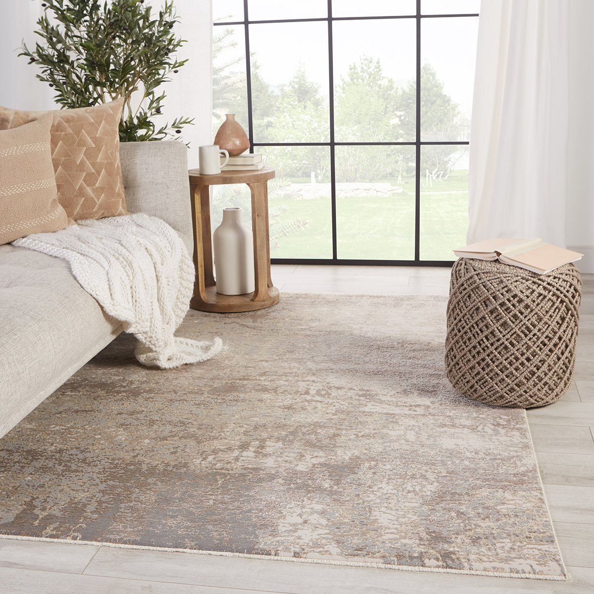 Jaipur Vienne Brisa Abstract Gray Cream VNE13 Rug