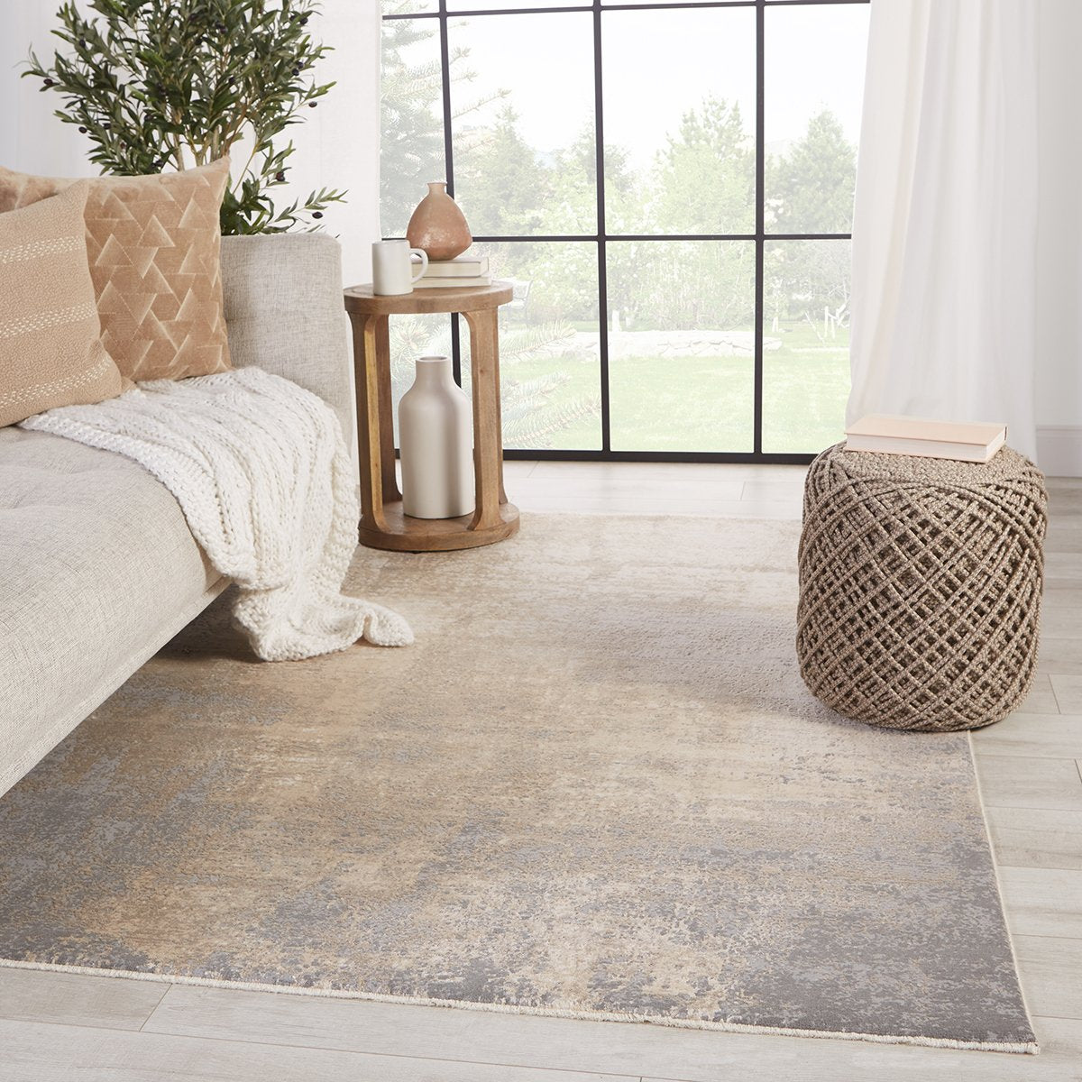 Jaipur Vienne Alcina Abstract Cream Gray VNE14 Rug