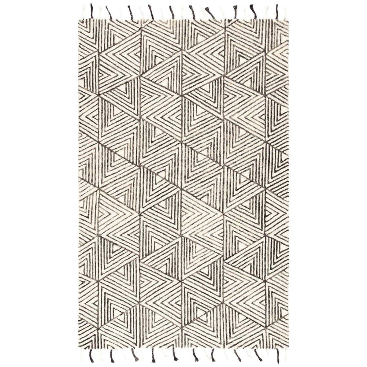 Jaipur Vera by Nikki Chu Montblanc Geometric Ivory Gray VNK01 Area Rug