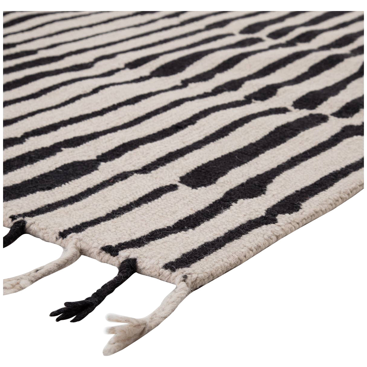 Jaipur Vera by Nikki Chu Saville Tribal Black Ivory VNK08 Area Rug