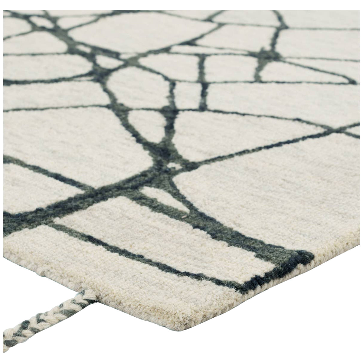 Jaipur Vera by Nikki Chu Raska Abstract Gray Ivory VNK09 Area Rug