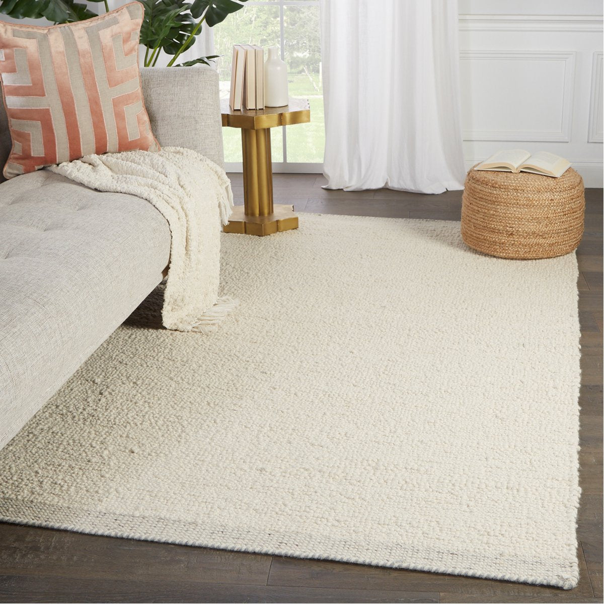 Jaipur Vestra Alondra Solid Cream Light Gray VST01 Rug