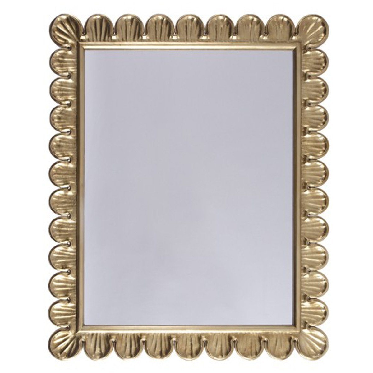 Worlds Away Scalloped Edge Frame Mirror