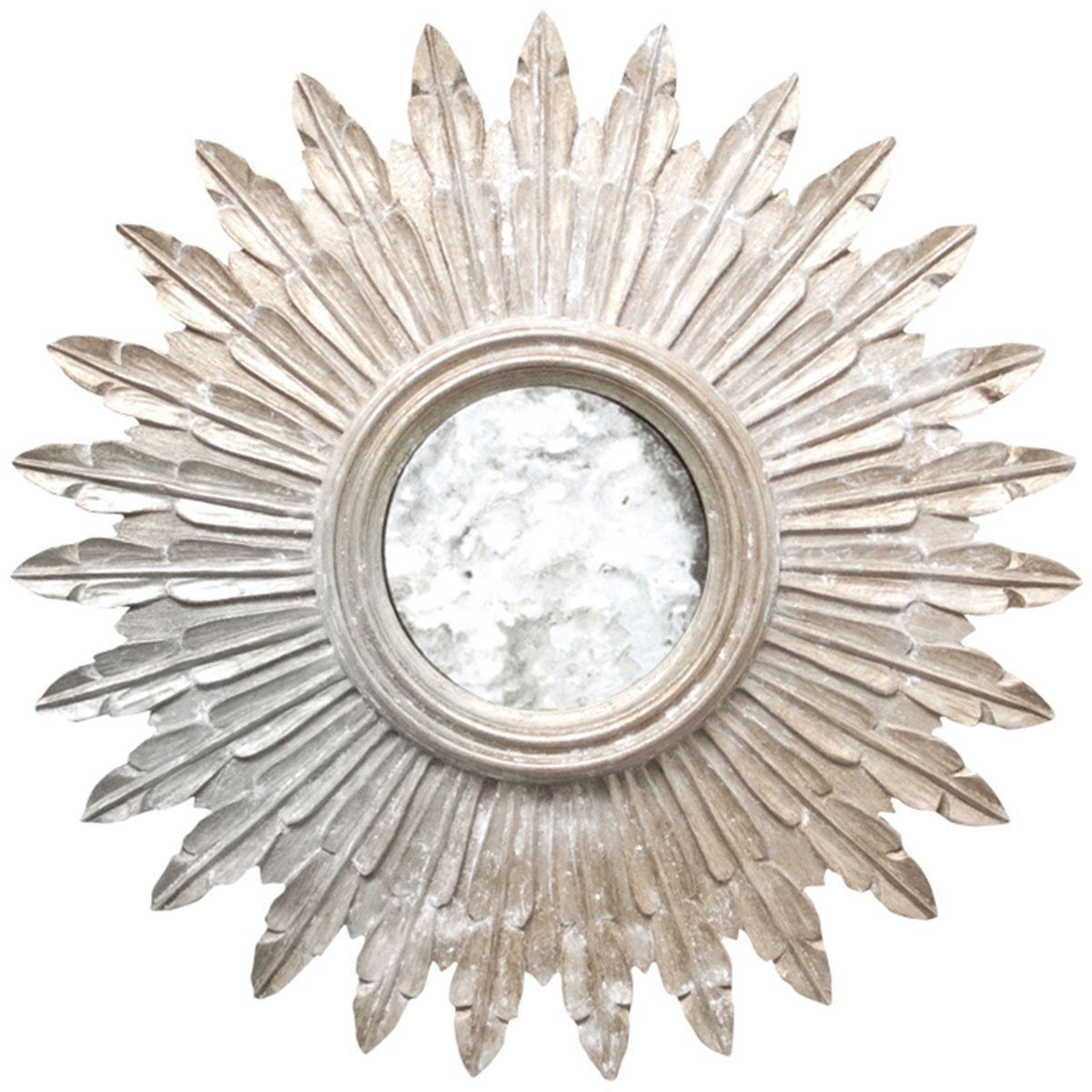 Worlds Away Small Starburst Mirror with Antique Mirror Inset SANTO G